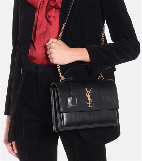 ysl sunset medium eel|SAINT LAURENT Sunset medium leather shoulder bag .